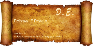 Dobsa Efraim névjegykártya